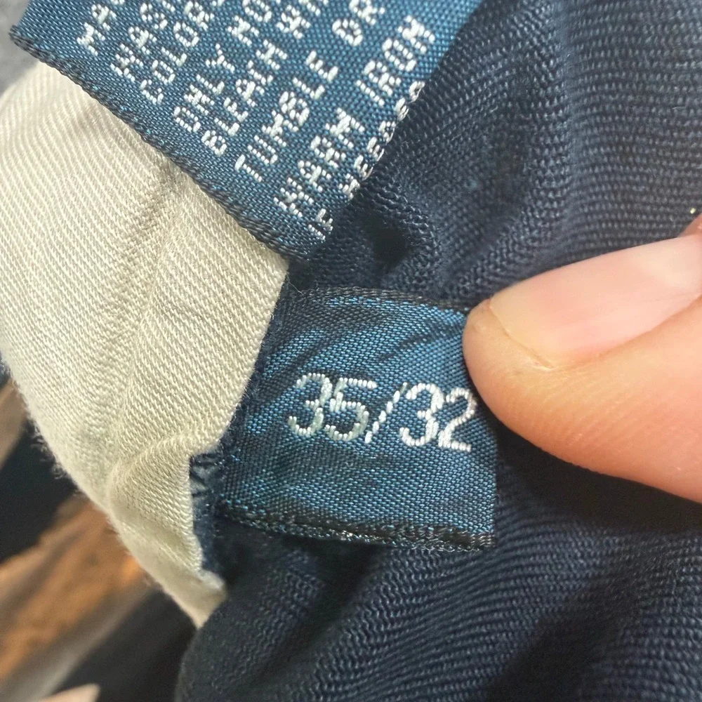 Polo Ralph Lauren Prospect Pants Mens 35x32 Navy Blue Cotton‎ Chino Straight Leg